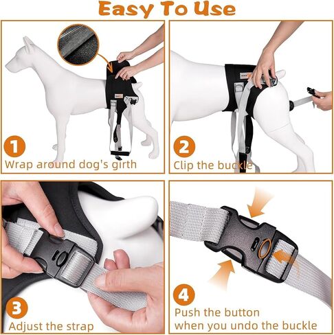 Dog Lift Harness for Large Dogs,Dog Sling for Back Legs,with Handle,Rear Leg Support/Walk/Up Stairs/Dogs Joint Injuries/Arthritis in Saudi Arabia