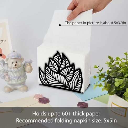 SUPERDANT Bear Napkin Holder for Tables Forest Animal Iron Napkin Holder Napkin Dispenser Tabletop Tissue Stand Rustic Cloth Napkins Holders for Kitchen Hotel Restaurants Farmhouse Home Decor in Kuwait