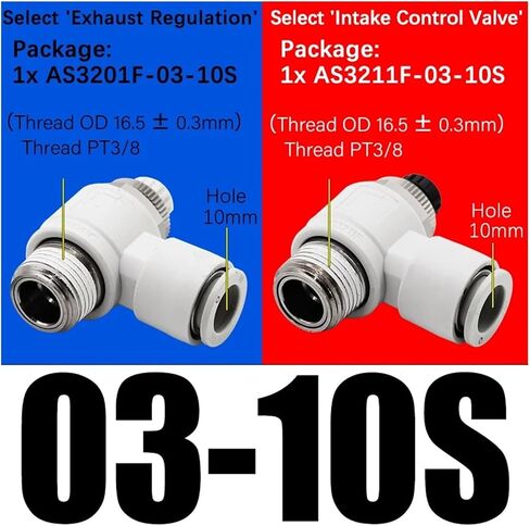 1PCS Cylinder Throttle Speed Control Valve Pneumatic Connector Exhaust/Intake Throttle Valve AS1201F/2201F/3201F-M5/01/02-04A/06A(04-10S) in Kuwait