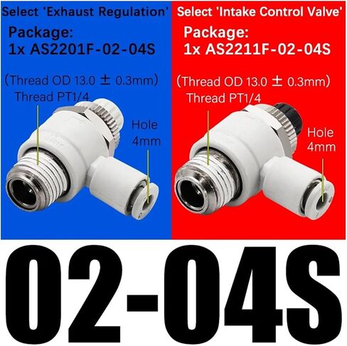 1PCS الأسطوانة صمام التحكم في سرعة الخانق صمام العادم/الصمام الخانق AS1201F/2201F/3201F-M5/01/02-04A/06A (M5-06) in Kuwait