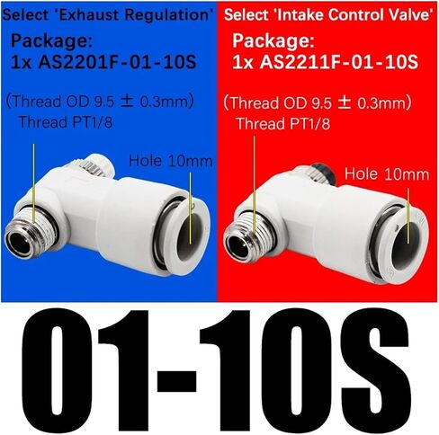 1PCS الأسطوانة صمام التحكم في سرعة الخانق صمام العادم/الصمام الخانق AS1201F/2201F/3201F-M5/01/02-04A/06A (M5-06) in Kuwait