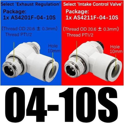 1PCS الأسطوانة صمام التحكم في سرعة الخانق صمام العادم/الصمام الخنق AS1201F/2201F/3201F-M5/01/02-04A/06A (04-12S) in Kuwait