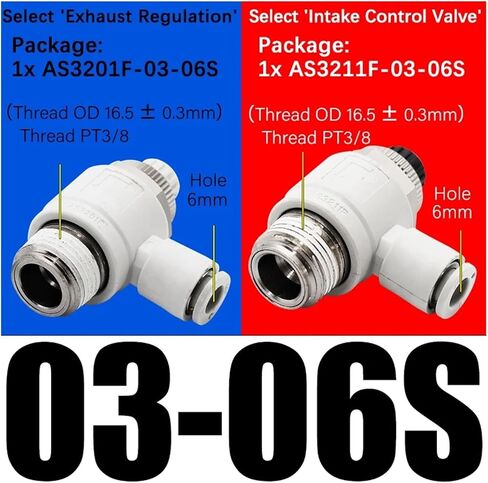 1PCS الأسطوانة صمام التحكم في سرعة الخانق صمام العادم/الصمام الخنق AS1201F/2201F/3201F-M5/01/02-04A/06A (04-12S) in Kuwait