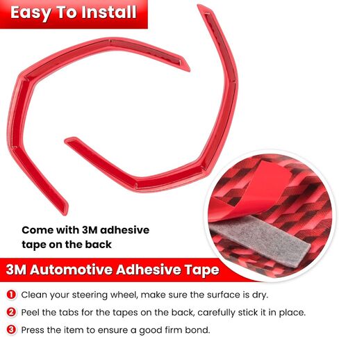 E-cowlboy Carbon Fiber Side Meter Dashboard Panel Frame Cover Trim for Chevrolet Corvette C7 Z06 Z51 ZR1 Stingray Grand Sport 2014 2015 2016 2017 2018 2019 Interior Accessories Decoration (Red 2PCS) in Saudi Arabia