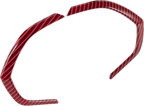 E-cowlboy Carbon Fiber Side Meter Dashboard Panel Frame Cover Trim for Chevrolet Corvette C7 Z06 Z51 ZR1 Stingray Grand Sport 2014 2015 2016 2017 2018 2019 Interior Accessories Decoration (Red 2PCS) in Saudi Arabia