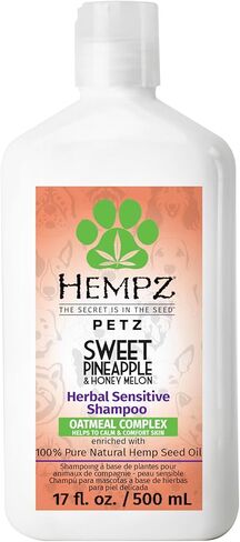 Hempz New Pet Shampoo, Deodorizing wash for Smelly Dogs or Cats, Tropical Coconut Scent, Dog & Cat Shampoo 17 oz. in Saudi Arabia