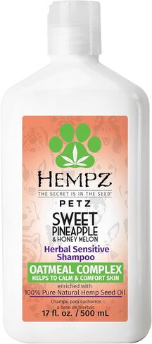 Hempz New Pet Shampoo, Deodorizing wash for Smelly Dogs or Cats, Tropical Coconut Scent, Dog & Cat Shampoo 17 oz. in Saudi Arabia