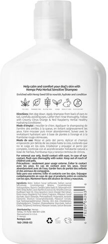 Hempz New Pet Shampoo, Deodorizing wash for Smelly Dogs or Cats, Tropical Coconut Scent, Dog & Cat Shampoo 17 oz. in Saudi Arabia