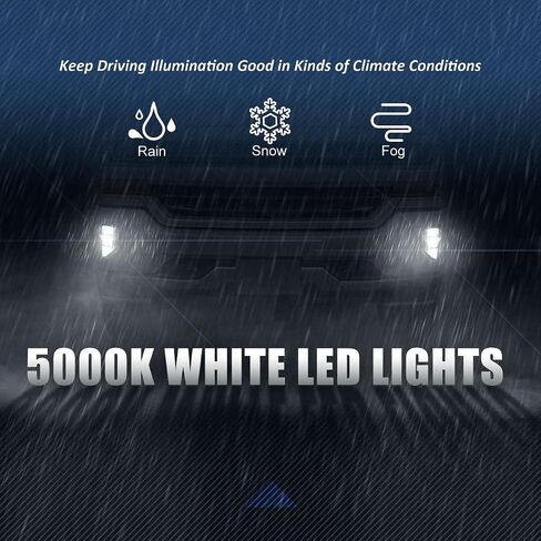 Auto Dynasty Full LED Fog lights Compatible with 2016-2019 Chevy Silverado 1500, Front Bumper Driving Fog Light Lamps with Switch and Wiring Harness, Black Housing Smoked Lens in Kuwait