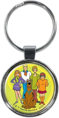 Ata-Boy Scooby Doo, Shaggy, Fred, Velma, Daphne on Green 1.5" Fob Keychain for Keys, Backpack Pulls and More in Saudi Arabia