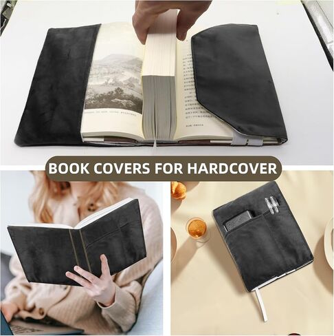 Book Covers for Paperbacks, Velvet Book Cover for Book Lovers, Book Covers for Hardcover with Pockets for Book Suppliers, Soft Cover Books, Reusable Book Covers, Book Protector for Bible Book Cover in Saudi Arabia