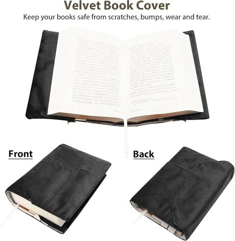 Book Covers for Paperbacks, Velvet Book Cover for Book Lovers, Book Covers for Hardcover with Pockets for Book Suppliers, Soft Cover Books, Reusable Book Covers, Book Protector for Bible Book Cover in Saudi Arabia