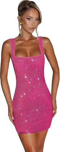 Sequin Homecoming Dresses for Teens Square Neck Bodycon Short Cocktail Party Dress 2025 VS245 in Saudi Arabia