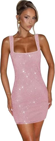 Sequin Homecoming Dresses for Teens Square Neck Bodycon Short Cocktail Party Dress 2025 VS245 in Saudi Arabia