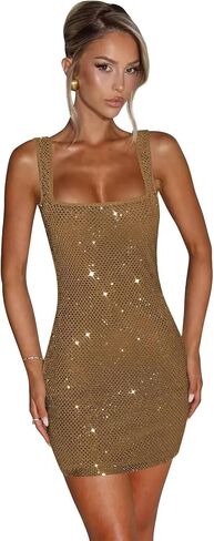 Sequin Homecoming Dresses for Teens Square Neck Bodycon Short Cocktail Party Dress 2025 VS245 in Saudi Arabia