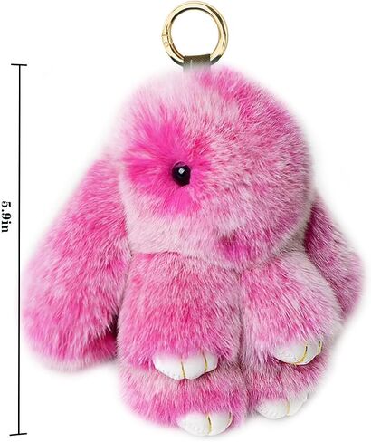 jtkdxqs Bunny Keychain Cute Soft Plush Accessory Car Handbag Keyring for Women in Saudi Arabia