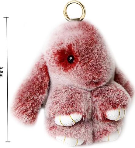 jtkdxqs Bunny Keychain Cute Soft Plush Accessory Car Handbag Keyring for Women in Saudi Arabia