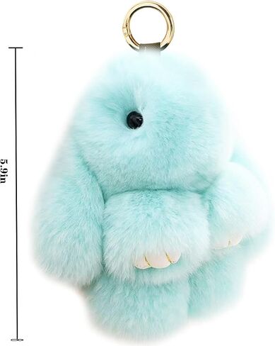 jtkdxqs Bunny Keychain Cute Soft Plush Accessory Car Handbag Keyring for Women in Saudi Arabia