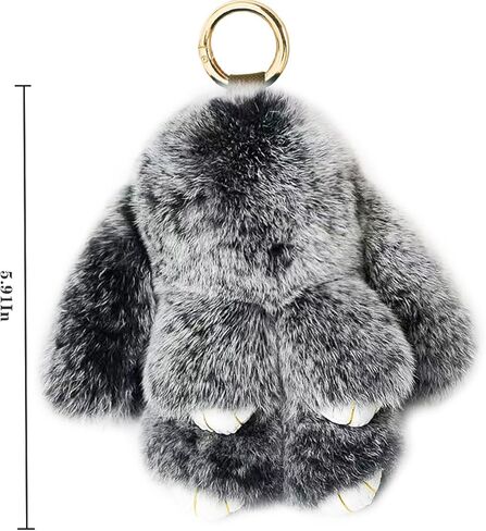 JTKDXQS Bunny Keychain لطيف لينة أفخم السيارة حقائب اليد keyring للنساء in Kuwait