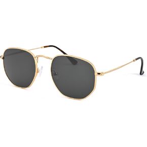 Pro Acme Small Square Sunglasses for Women Men 100% Real Glass Lens Hexagonal Frame in Saudi Arabia