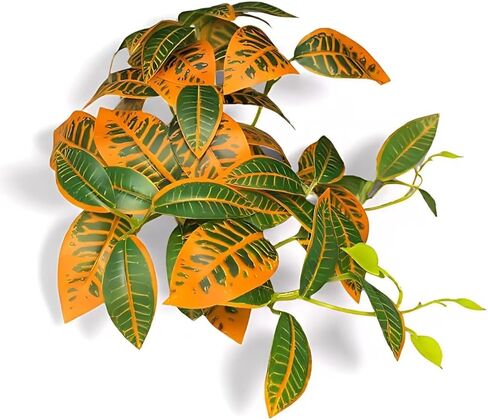 نباتات الزواحف لـ terrarium ، نباتات ديكور الموائل البرمائية مع قاعدة حجرية اصطناعية لـ Gecko Chameleon Snake Tortoise - Monstera Deliciosa مزيفة in Saudi Arabia