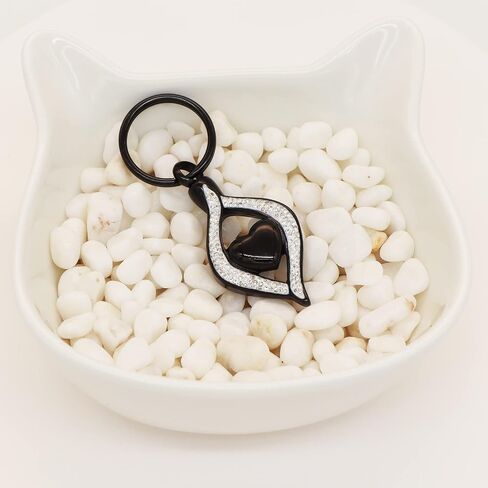 Cremation Jewelry for Ashes Holder Crystal Teardrop Heart Stainless Steel Keepsake Urn Pendant Memorial Keychain for Women Men (Rose Gold) in Kuwait