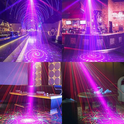 Laser Lights DJ Lights for Parties Pro 4 in 1 with Sound Activated & DMX Control Party Light Show Machine RGBW & UV Beam Effect Stage Laser Light for Party Birthday Disco Bar Stage Live Show in Kuwait