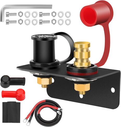 Linkstyle Remote Battery Terminals 3/8" Stud Battery Jump Post, with Heavy Duty Mounting Bracket and 4AWG Cable, 250A Waterproof Charging Jumper Posts Relocation Kit in Saudi Arabia