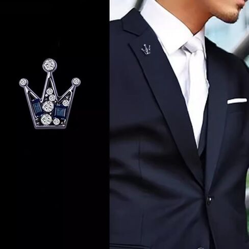 Dainty Crown Collar Brooch Pin for Women Men Girls Crystal Rhinestone Lapel Pins Cute Jewelry Gifts for Women Girls Dress Suit Shirt Jacket Clothes Accessories in Saudi Arabia