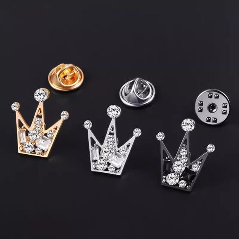 Dainty Crown Collar Brooch Pin for Women Men Girls Crystal Rhinestone Lapel Pins Cute Jewelry Gifts for Women Girls Dress Suit Shirt Jacket Clothes Accessories in Saudi Arabia