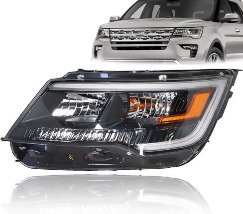 munirater Headlamp Headlight Assembly Replacement for 2016 2017 2018 Explorer with DRL Left Side FB5Z13008AD in Saudi Arabia