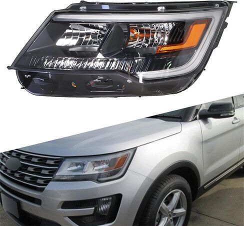 munirater Headlamp Headlight Assembly Replacement for 2016 2017 2018 Explorer with DRL Left Side FB5Z13008AD in Saudi Arabia