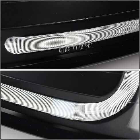 أسرة السيارات LED DRL DRL Assembly Assembating مع Ford Mustang 1999 2000 2001 2002 2003 2004 ، Driver and Raptenger ، Black Housing Clear Lens in Kuwait