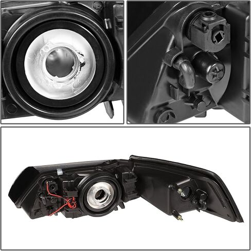 أسرة السيارات LED DRL DRL Assembly Assembating مع Ford Mustang 1999 2000 2001 2002 2003 2004 ، Driver and Raptenger ، Black Housing Clear Lens in Kuwait