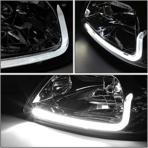 أسرة السيارات LED DRL DRL Assembly Assembating مع Ford Mustang 1999 2000 2001 2002 2003 2004 ، Driver and Raptenger ، Black Housing Clear Lens in Kuwait