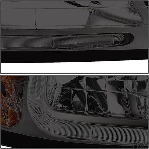 أسرة السيارات LED DRL DRL Assembly Assembating مع Ford Mustang 1999 2000 2001 2002 2003 2004 ، Driver and Raptenger ، Black Housing Clear Lens in Kuwait