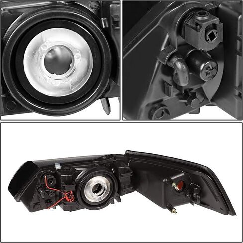 أسرة السيارات LED DRL DRL Assembly Assembating مع Ford Mustang 1999 2000 2001 2002 2003 2004 ، Driver and Raptenger ، Black Housing Clear Lens in Kuwait