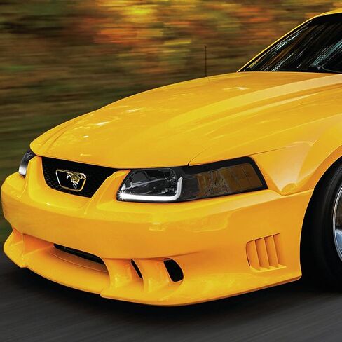 أسرة السيارات LED DRL DRL Assembly Assembating مع Ford Mustang 1999 2000 2001 2002 2003 2004 ، Driver and Raptenger ، Black Housing Clear Lens in Kuwait