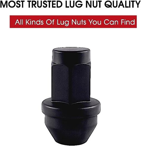 24 Black OEM Acorn Lug Nuts 14x2.0 استبدال Ford F150 Expedition 2000-2014 in Saudi Arabia