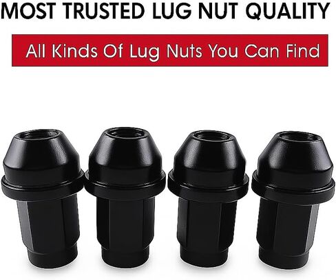 24 Black OEM Acorn Lug Nuts 14x2.0 استبدال Ford F150 Expedition 2000-2014 in Saudi Arabia