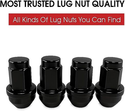 24 Black OEM Acorn Lug Nuts 14x2.0 استبدال Ford F150 Expedition 2000-2014 in Saudi Arabia