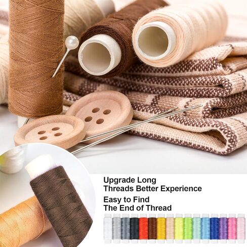MIXCOOL Sewing Kit for Adults, Beginners, Needle and Thread Kit, Portable Sewing Supplies, Contains Thread, Scissor, Needles, Measuring Tape in Saudi Arabia