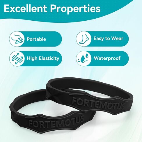 FORTEMOTUS Patellar Tendon Support Strap - Silicone Patella Knee Brace for Teenager, Youth, Women & Men - Knee Band for Tendonitis Jumpers Running Sports Basketball Volleyball, 2 Pcs, Black, S&M in Saudi Arabia