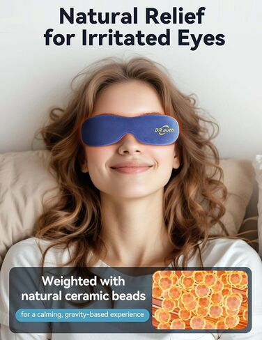 Heated Eye Mask, Warm Compress for Eyes, Eye Mask for Dry Eyes, Eye Compress for Stye, Microwave Activated, Chalazion Therapy Warming and Heating Pad, Hot Compress for Blepharitis & MGD Washable in Saudi Arabia