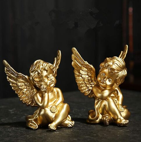 Artgenius 4 "Sleeping Baby Small Angel تمثال تمثال ديكور ملاك النحت للمنزل والمكتب والهدية (الذهب) in Kuwait