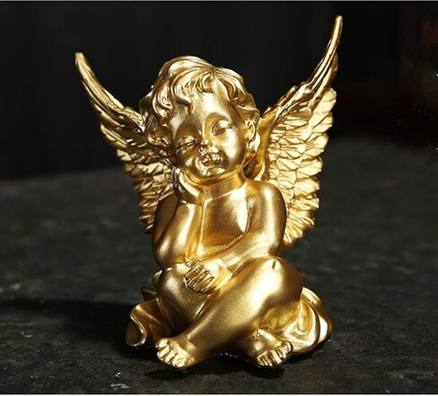 Artgenius 4 "Sleeping Baby Small Angel تمثال تمثال ديكور ملاك النحت للمنزل والمكتب والهدية (الذهب) in Kuwait