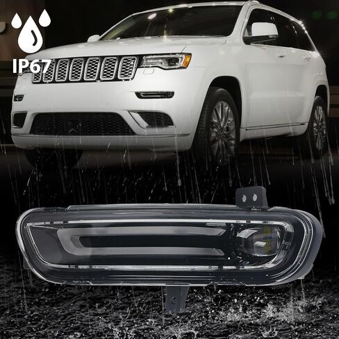 Huray Left Left Fog Fog Light for Jeep Grand Cherokee 2017-2022 LH LED DRL DENTY Running Lamps Light Light Light Prespons in Kuwait