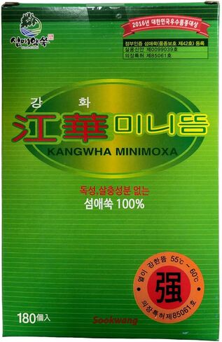 Kanghwa Mini Moxa ، عصا الأعشاب ، 3 أنواع الألوان _180 ea_1box (الأخضر (منتصف)) in Kuwait