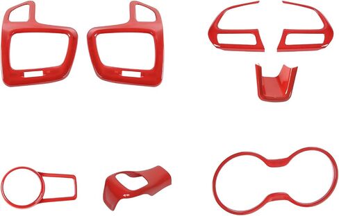 JIMEN FIT لـ JEEP COMPASS 2017-2020 ، 8pcs kits interior indior kits - dash air vate cover ، trim switch meadly switche in Saudi Arabia