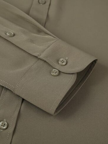 Dress Shirts for Men's Long Sleeve Button Down Shirt Slim Fit Business Formal Stretch Shirt in Saudi Arabia